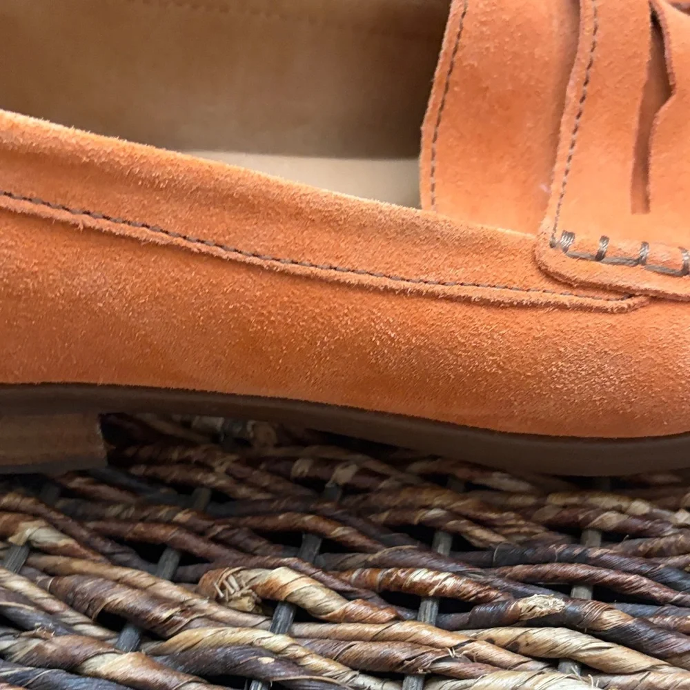 Born Vibrant Orange Suede Flats - Picture 7 of 8